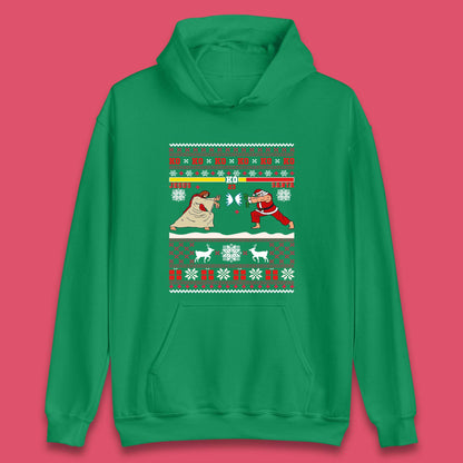 Jesus Vs Santa KO Christmas Unisex Hoodie