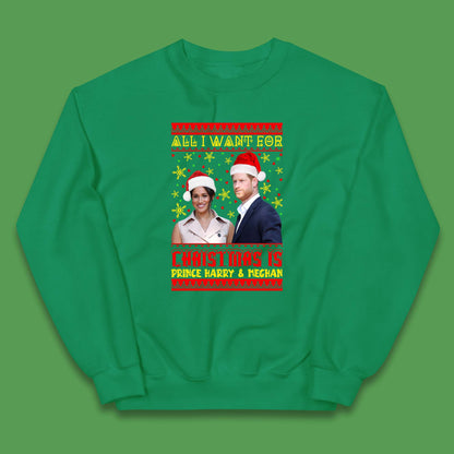 Prince Harry & Meghan Christmas Kids Jumper