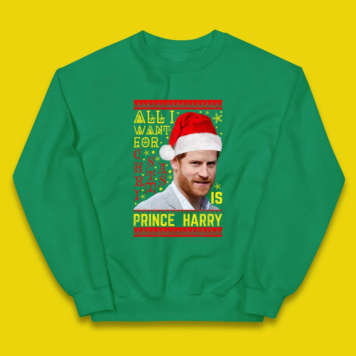 Prince Harry Christmas Kids Jumper