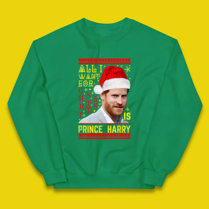 Prince Harry Christmas Kids Jumper