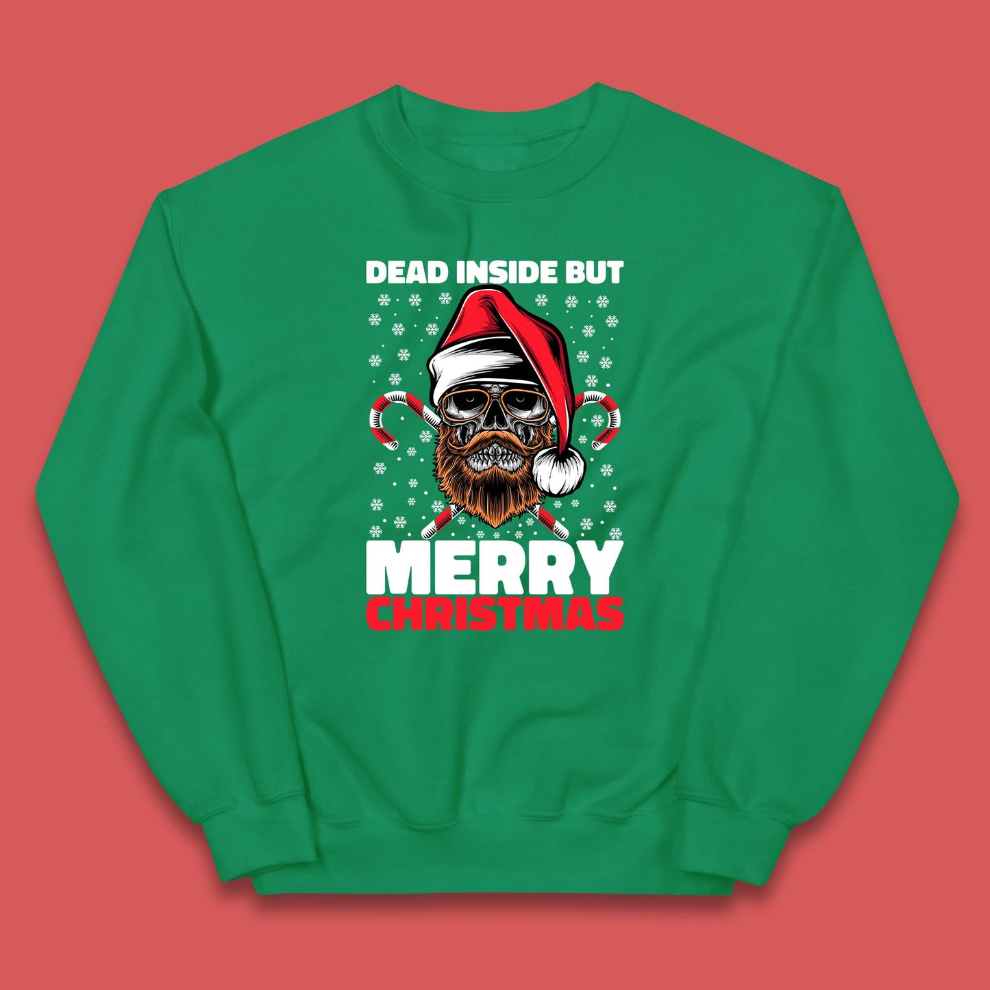 hipster skull christmas jumper