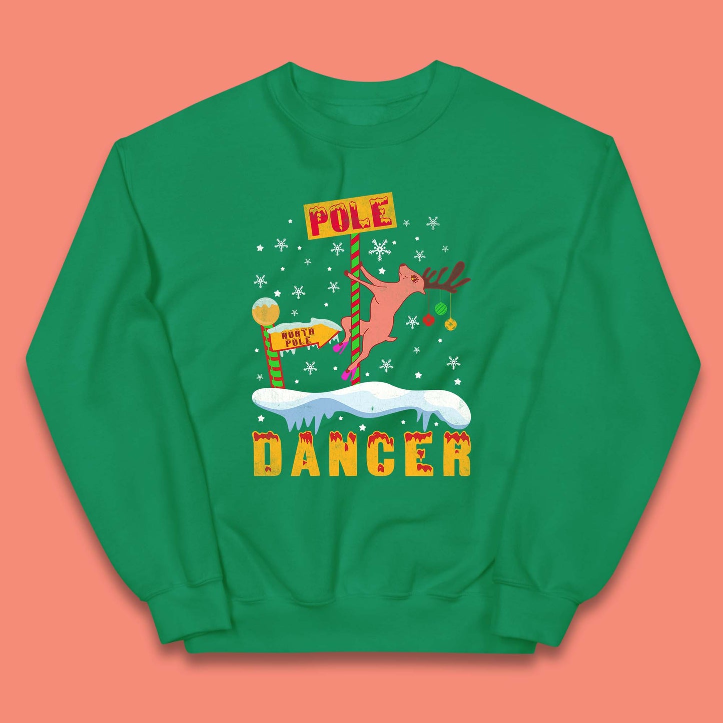 North Pole Dancer Christmas Kids Jumper
