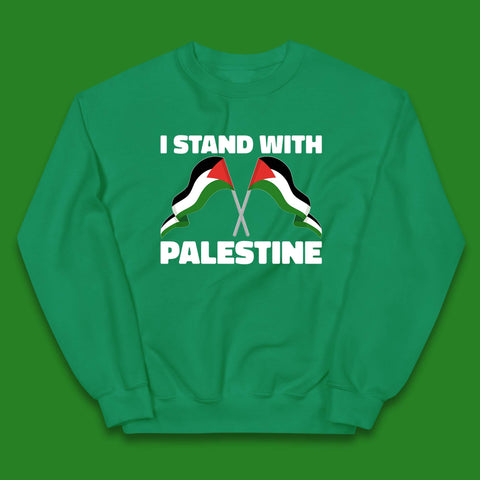 I Stand With Palestine Palestinian Flag Save Palestine Support Gaza Kids Jumper