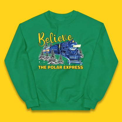 Believe The Polar Express Christmas Train Kids Jumper