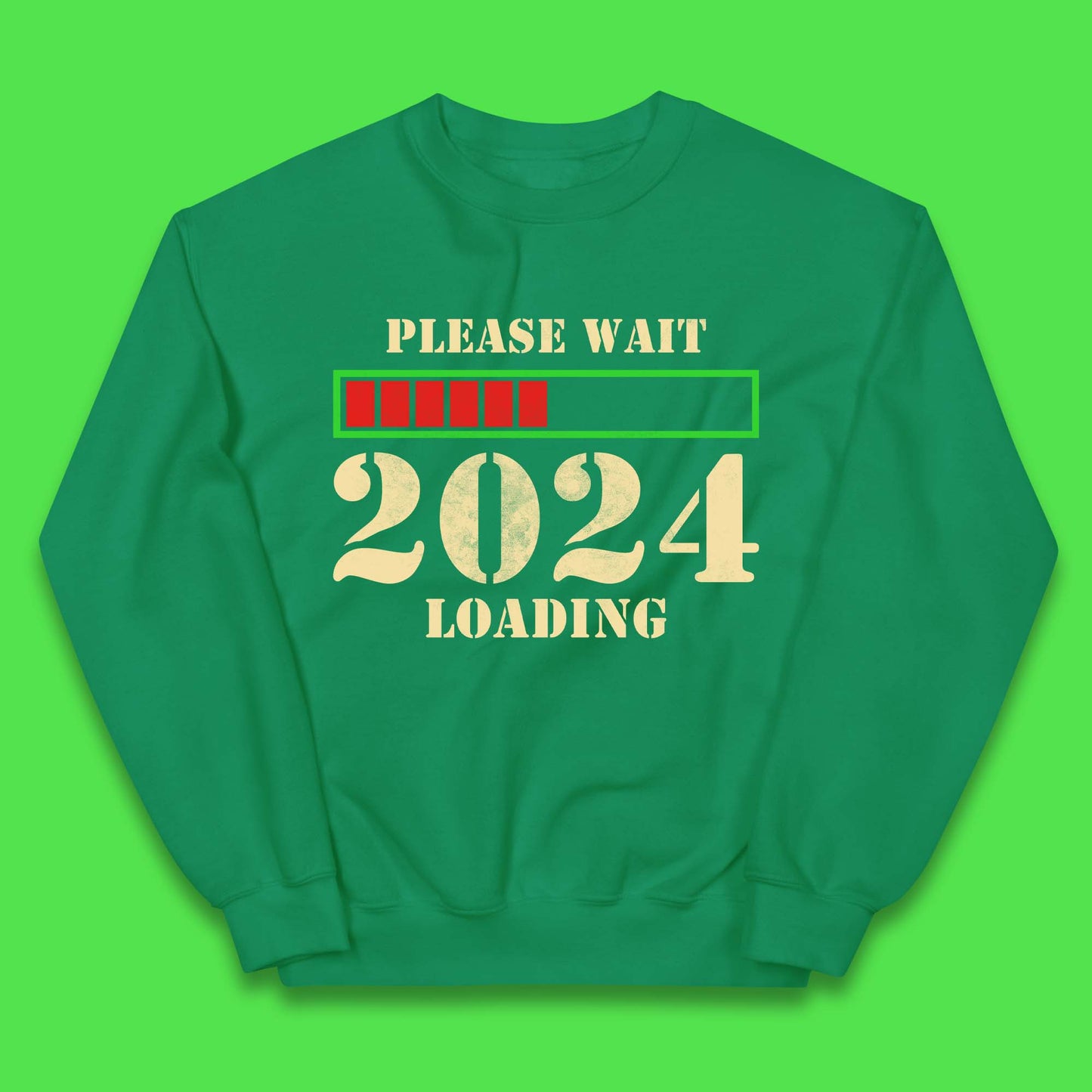Please Wait 2024 Loading Kids Jumper