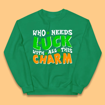 Luck With All This Charm Kids Jumper
