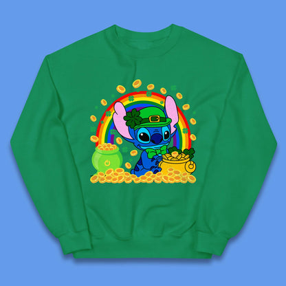 Disney Stitch St Patrick's Day Kids Jumper
