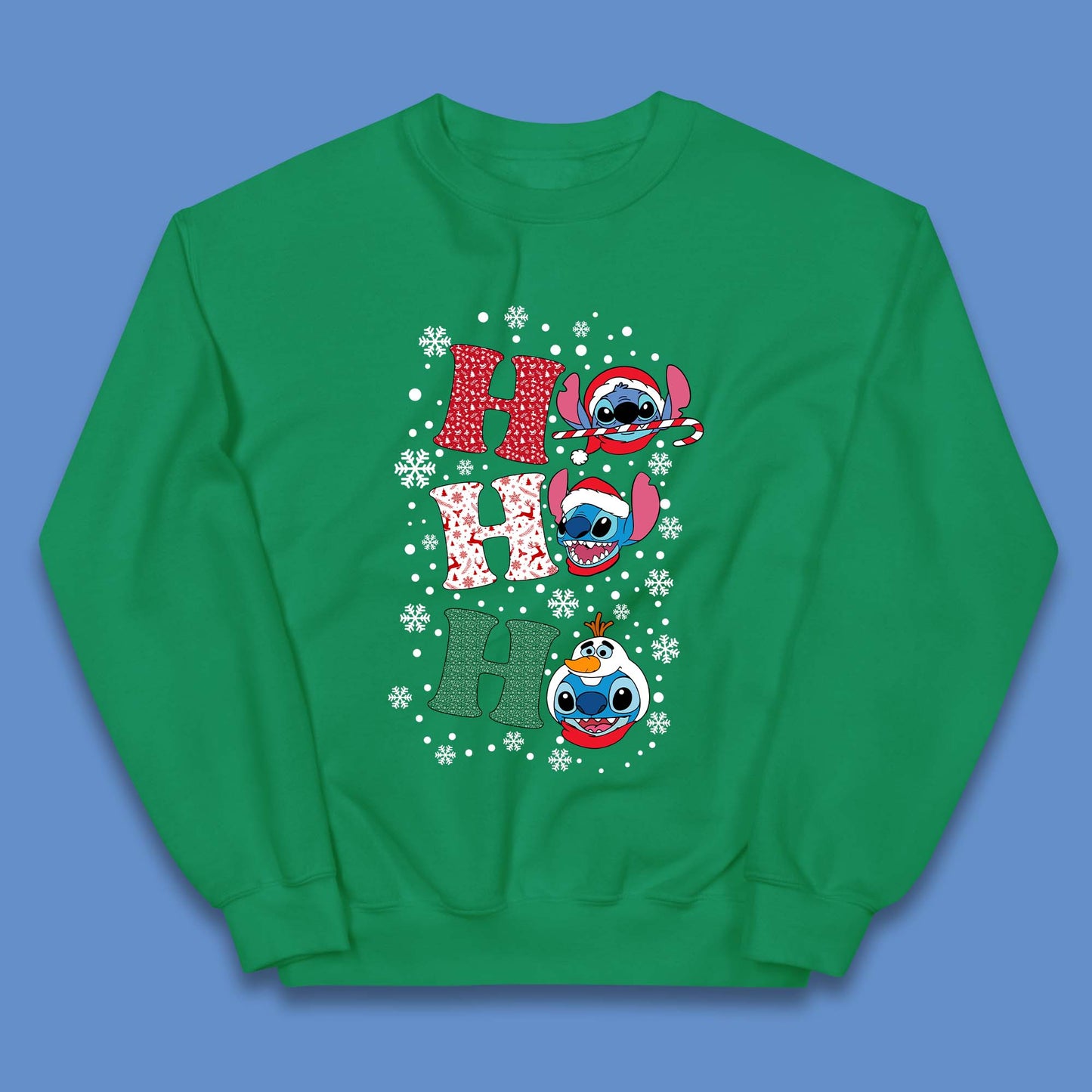 Ho Ho Ho Stitch Christmas Kids Jumper