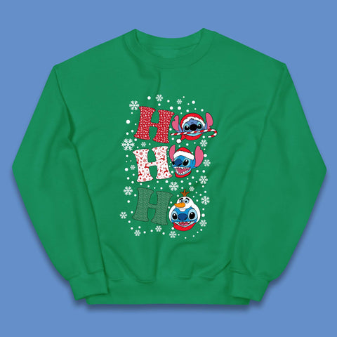 Ho Ho Ho Stitch Christmas Kids Jumper