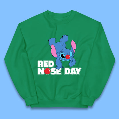 Stitch Red Nose Day Kids Jumper