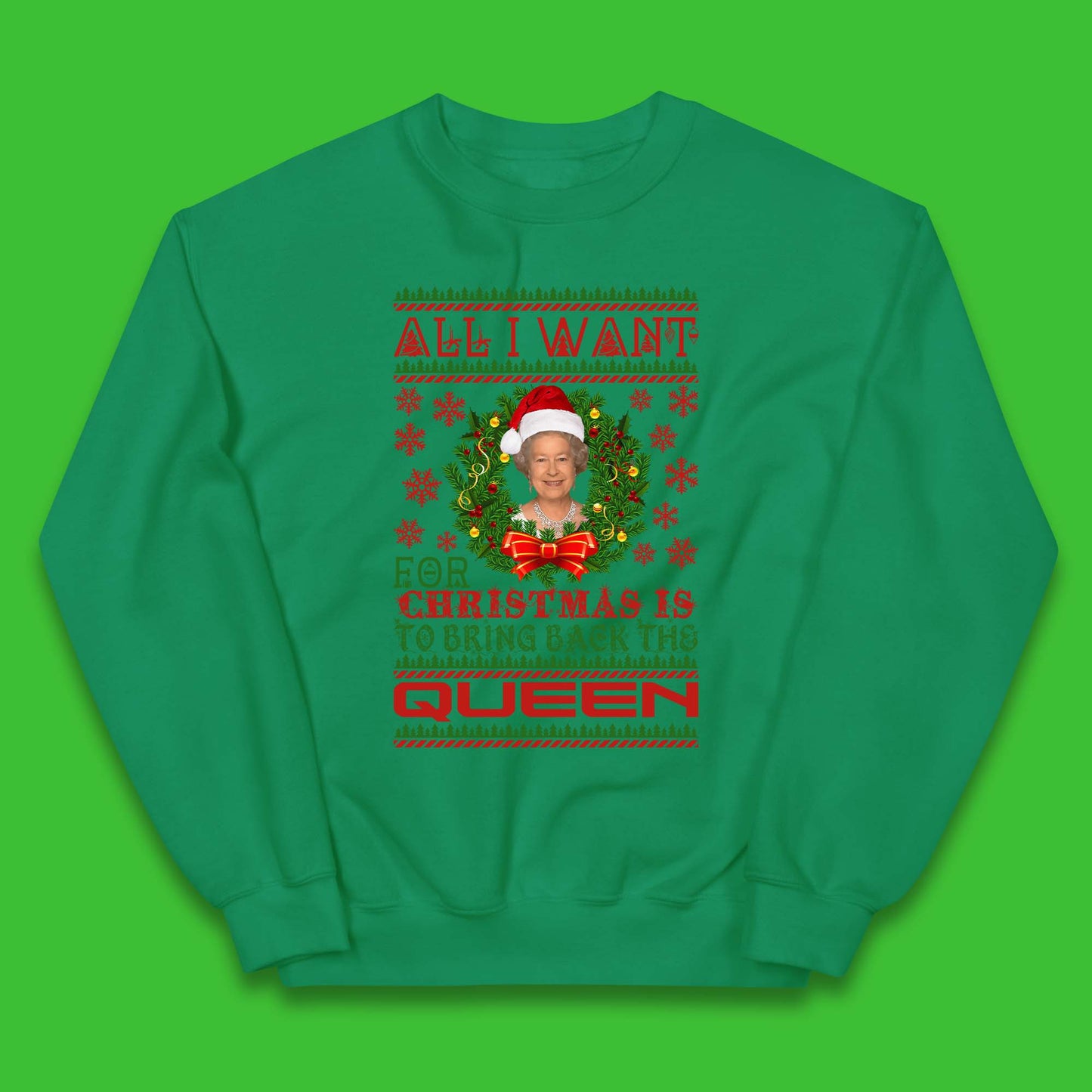 All I Want For Christmas Is To Bring The Back Queen Kids Jumper