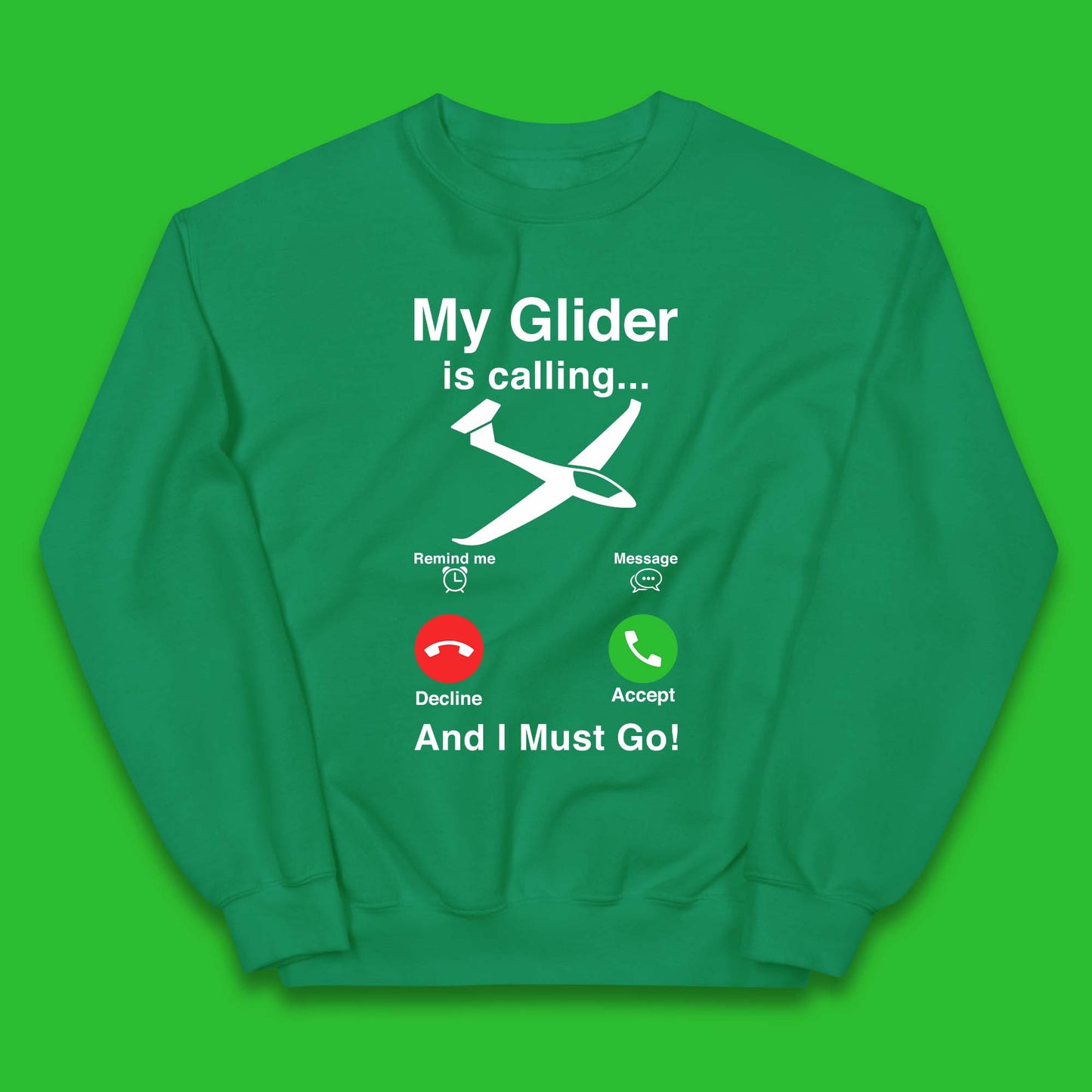 My Glider is Calling And I Must Go Kids Jumper