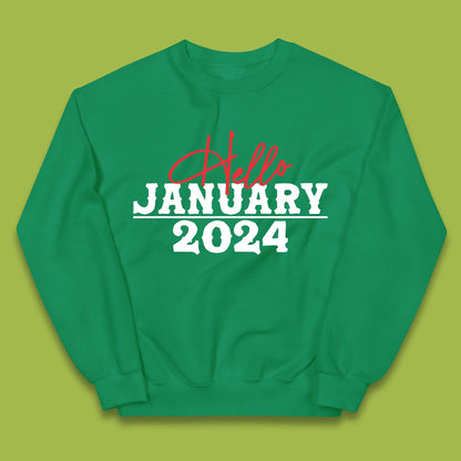Hello January 2024 Kids Jumper