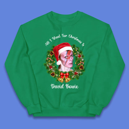 David Bowie Christmas Kids Jumper