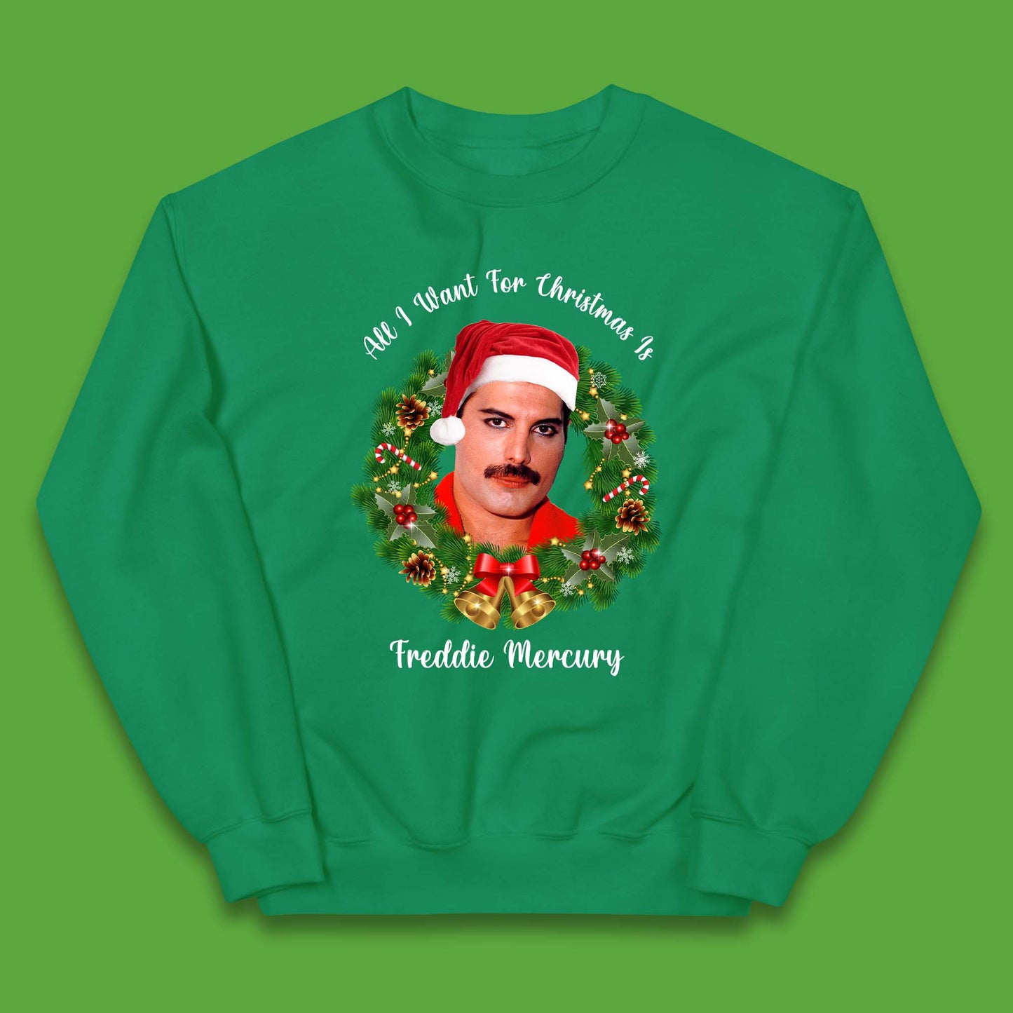 Freddie Mercury Christmas Kids Jumper