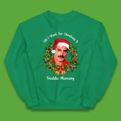 Freddie Mercury Christmas Kids Jumper