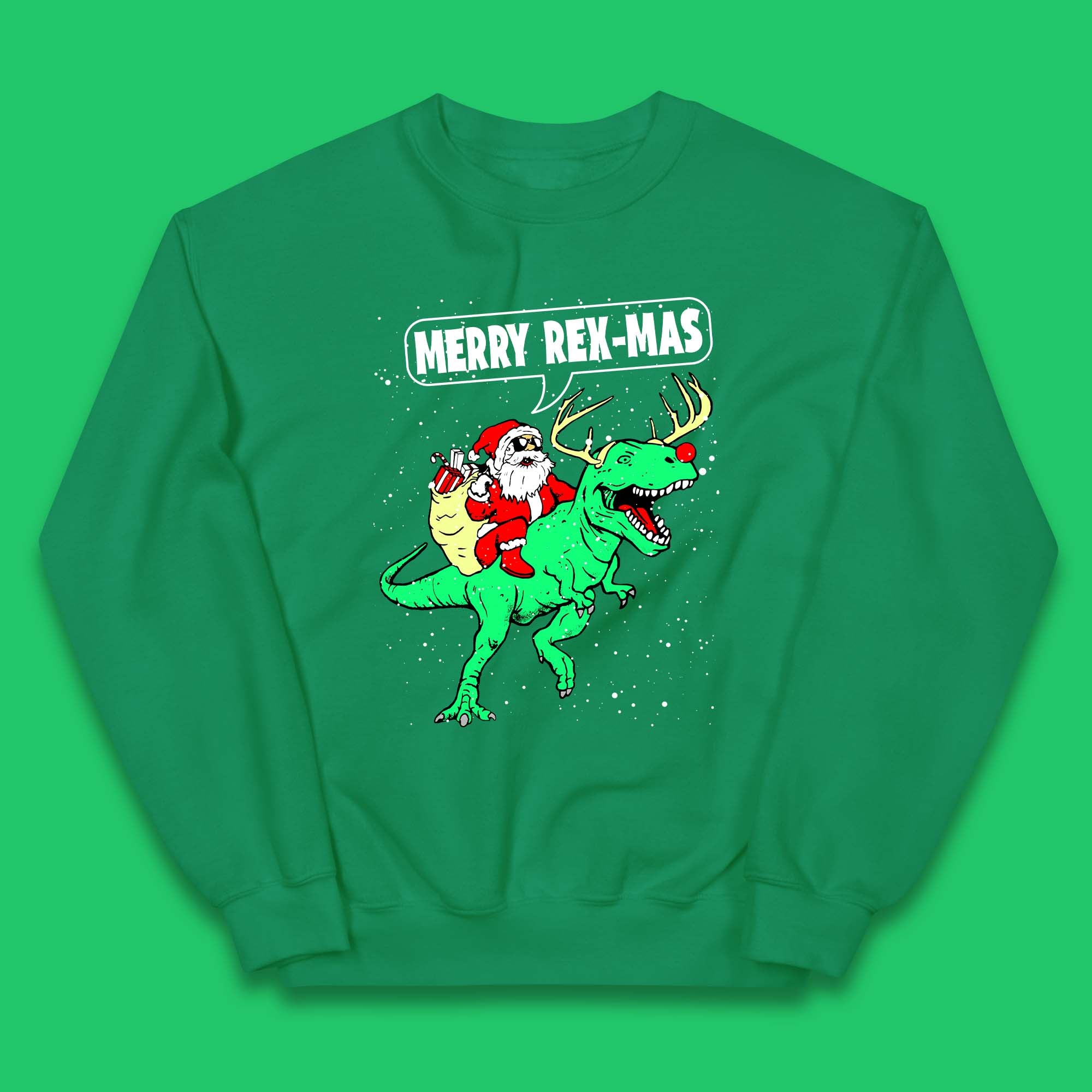 Merry Rex-Mas Christmas Kids Jumper