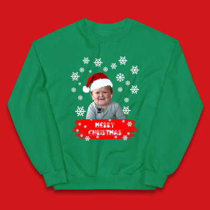 Merry Christmas Hasbulla Snowflakes Kids Jumper