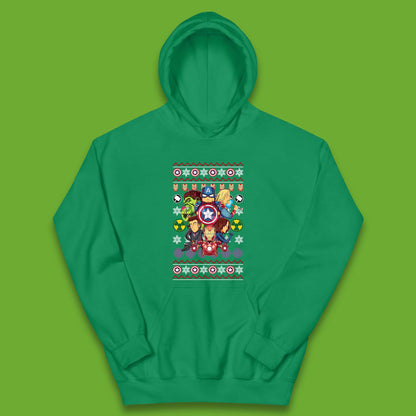 Christmas Avengers Superheroes Kids Hoodie