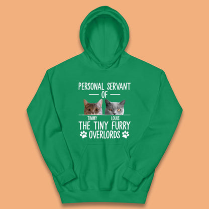 Personalised Servant Of The Tiny Furry Overlords Kids Hoodie