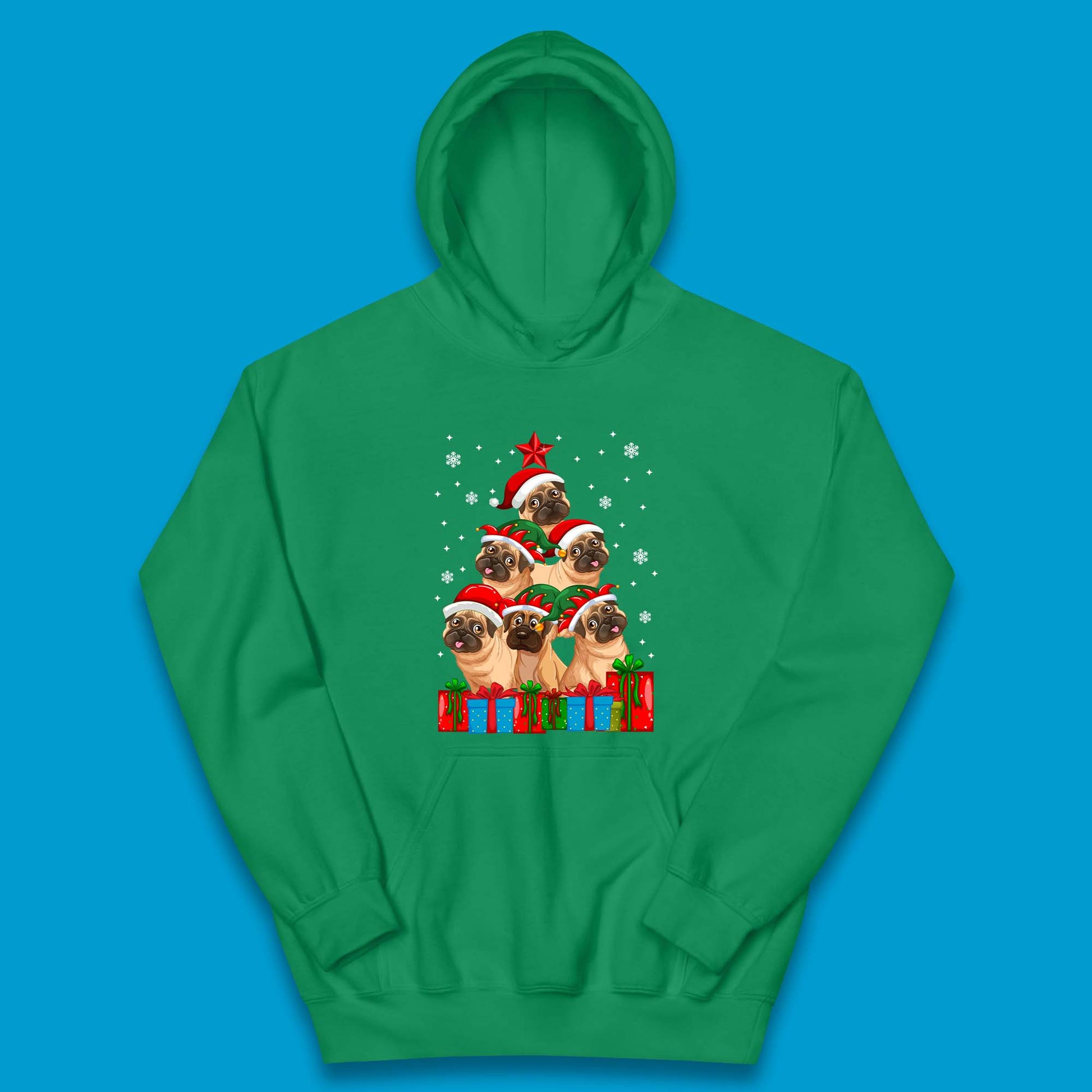 pug dog christmas hoodie