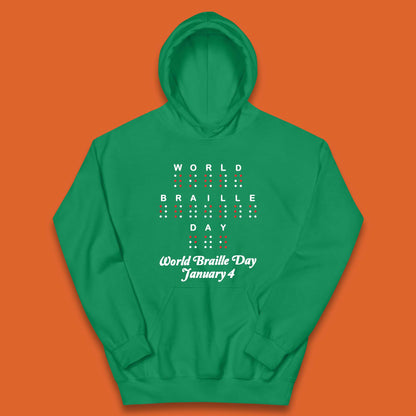 World Braille Day Kids Hoodie