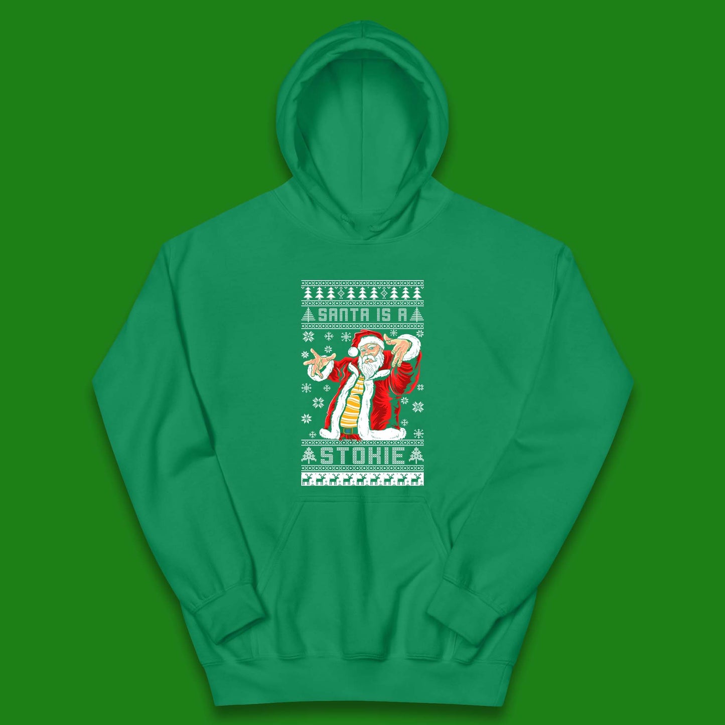 Santa is A Stokie Christmas Kids Hoodie