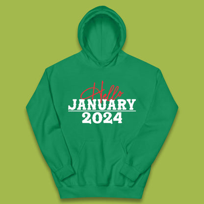 Hello January 2024 Kids Hoodie