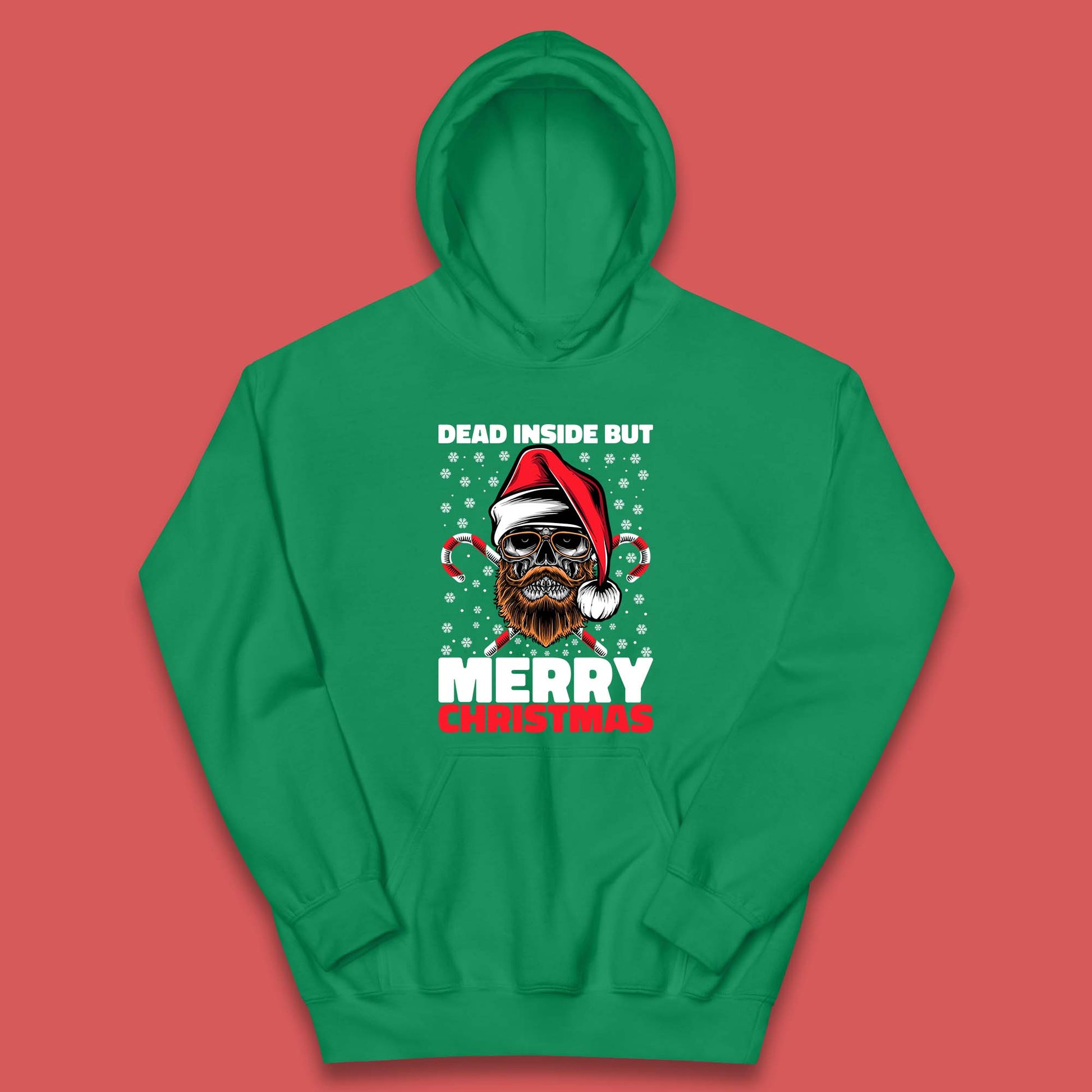 hipster skull christmas hoodie