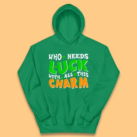 Luck With All This Charm Kids Hoodie