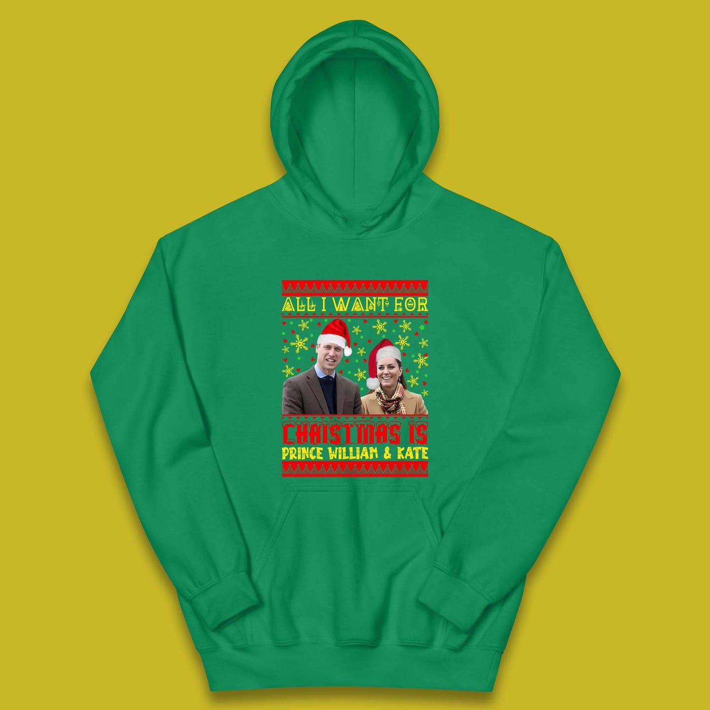 Prince William & Kate Christmas Kids Hoodie