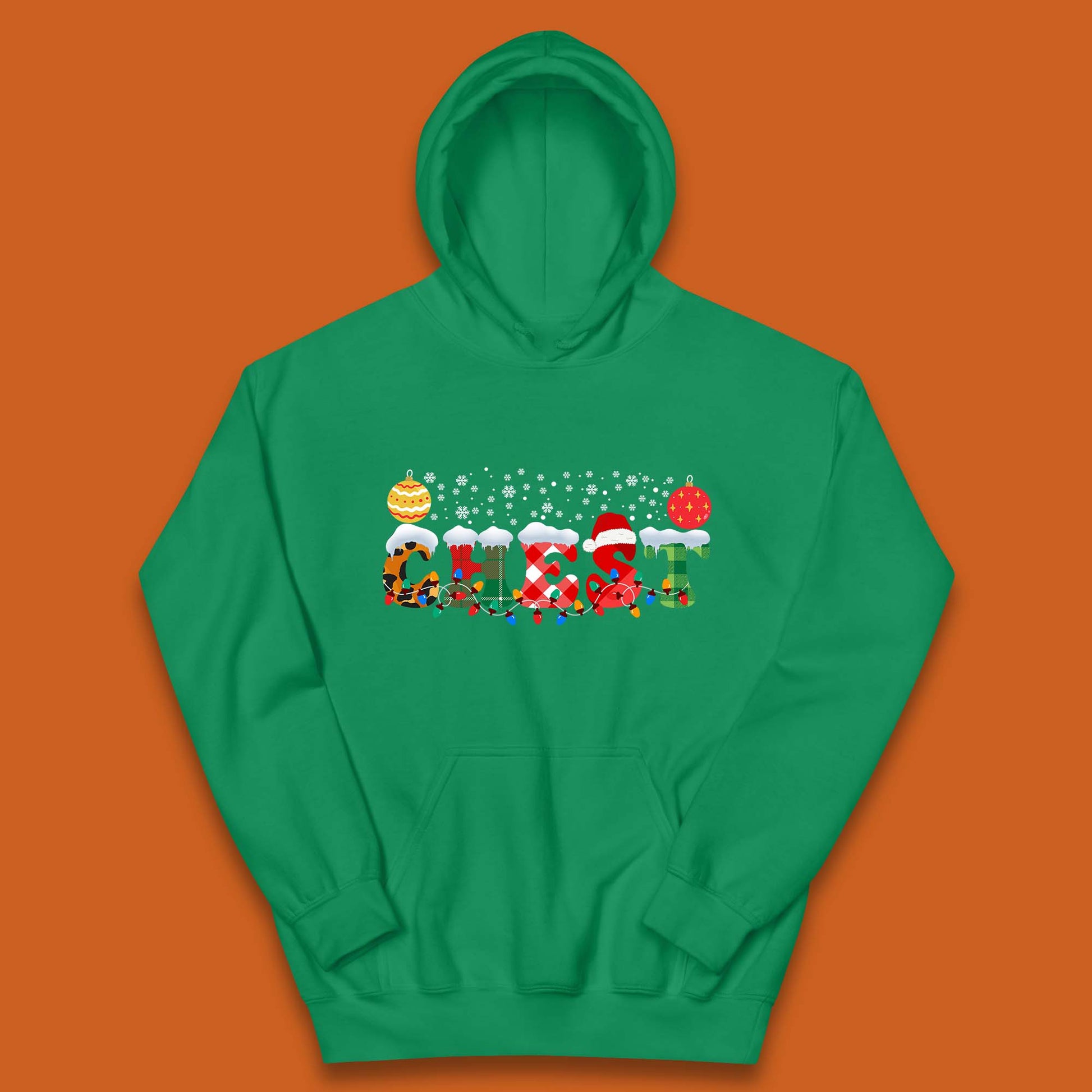 chest and nuts christmas snow winter hoodie