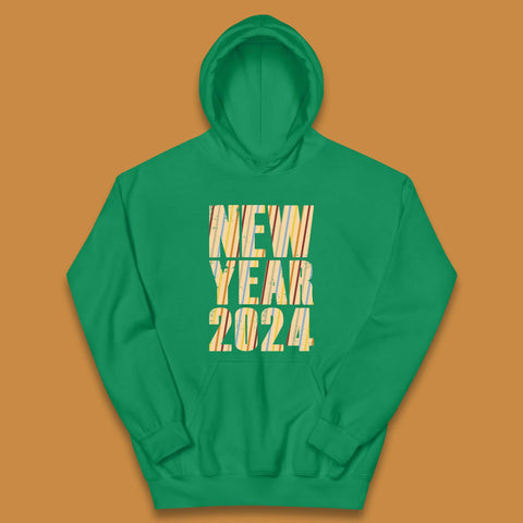 Retro Style New Year 2024 Kids Hoodie