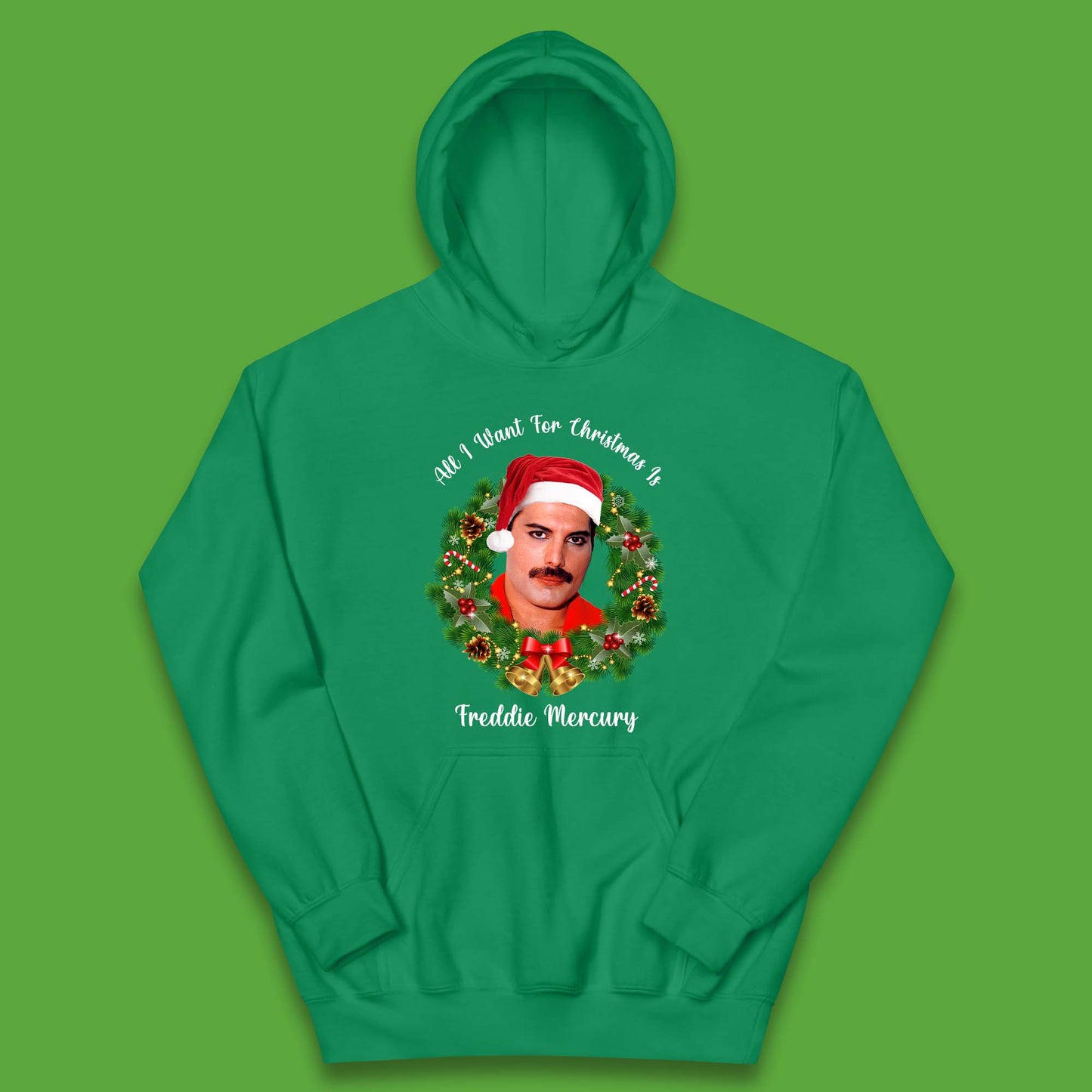Freddie Mercury Christmas Kids Hoodie