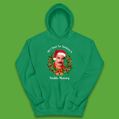 Freddie Mercury Christmas Kids Hoodie