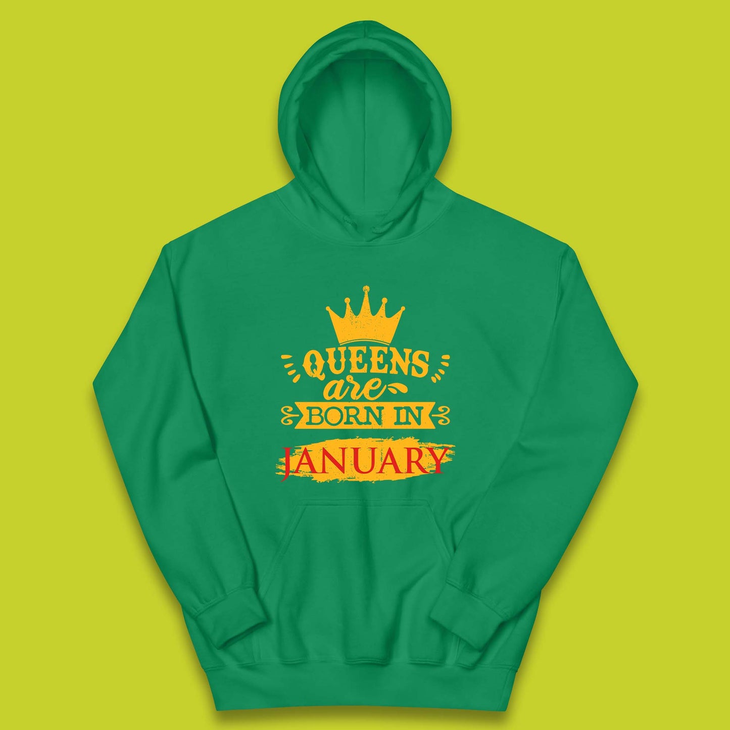 Queens Are Born In January Kids Hoodie