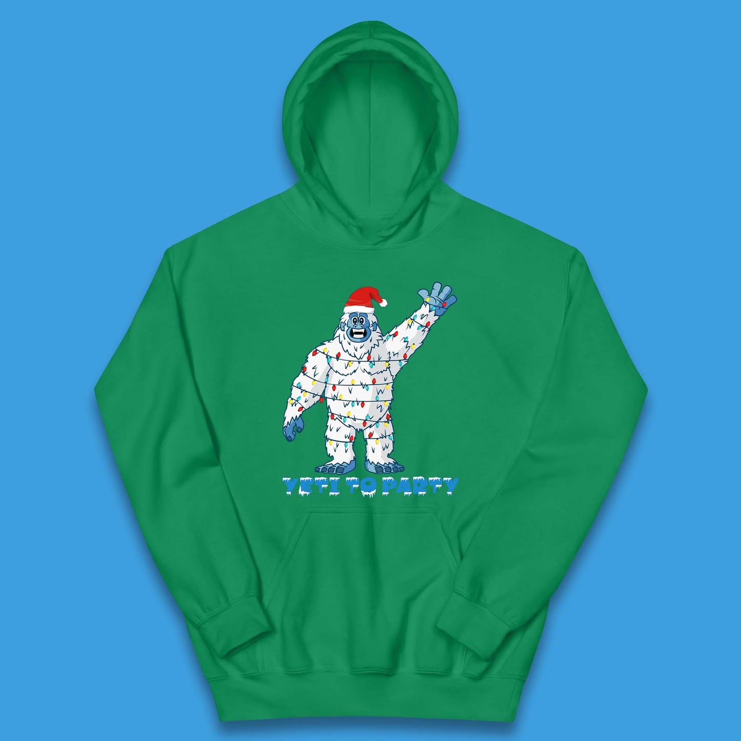 Yeti To Party Christmas Kids Hoodie