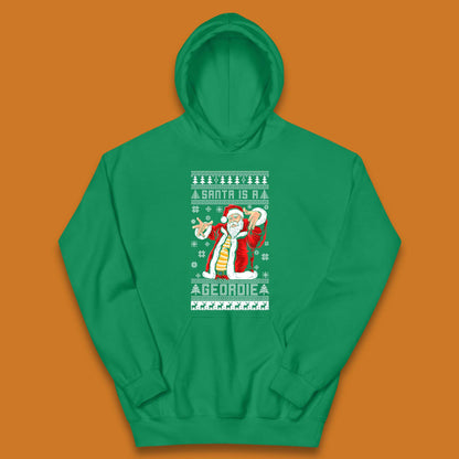 Santa Is A Gerodie Christmas Kids Hoodie