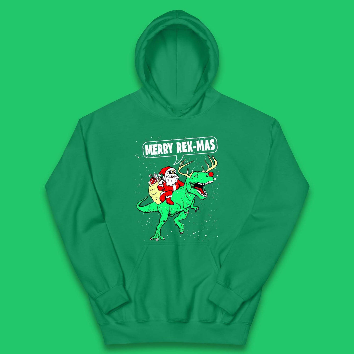Merry Rex-Mas Christmas Kids Hoodie