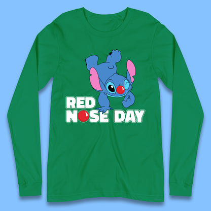 Stitch Red Nose Day Long Sleeve T-Shirt