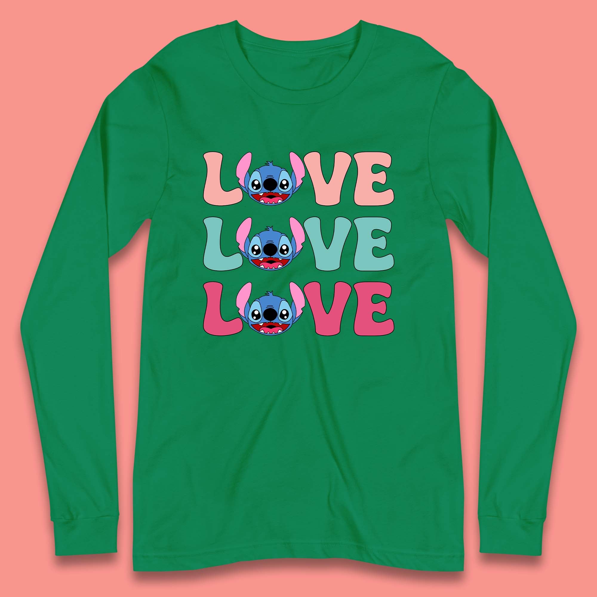 Stitch Love Valentines Long Sleeve T-Shirt