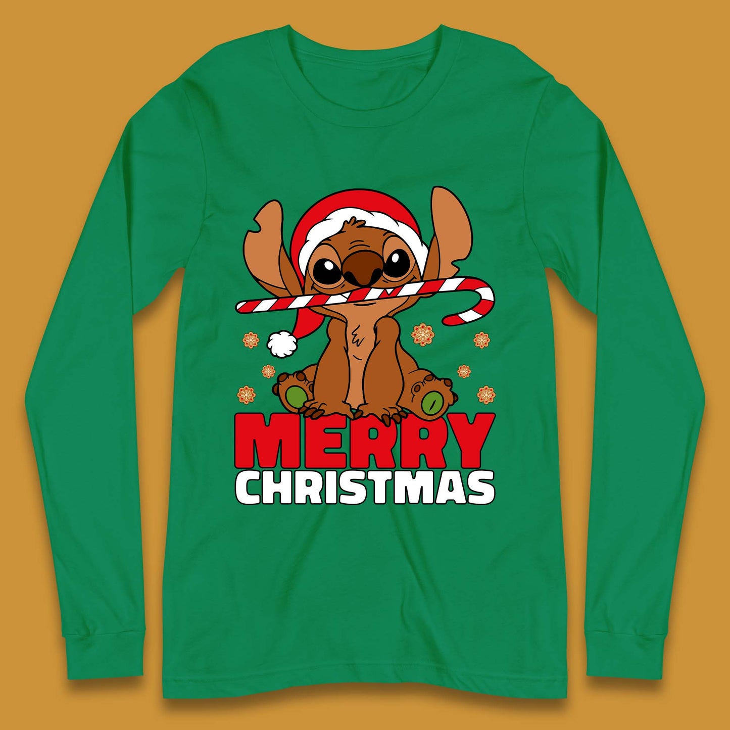 Gingerbread Stitch Christmas Long Sleeve T-Shirt