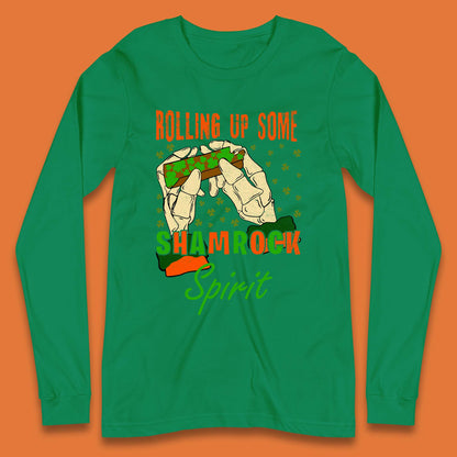 Rolling Up Some Shamrock Spirit Long Sleeve T-Shirt