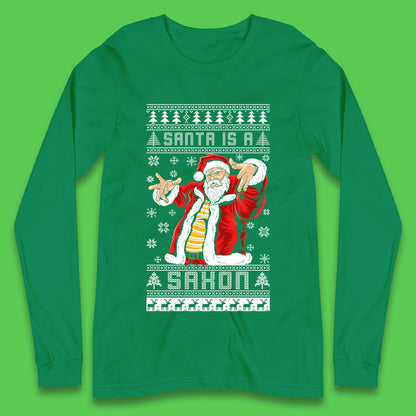Santa is A Saxon Christmas Long Sleeve T-Shirt