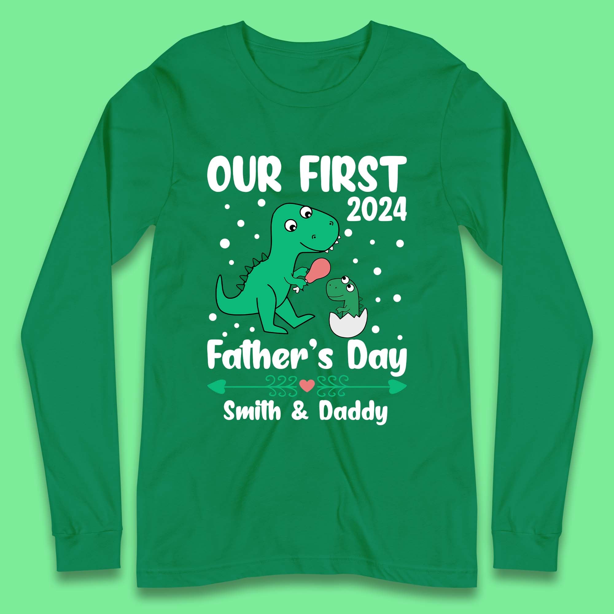 Personalised First Father's Day Long Sleeve T-Shirt