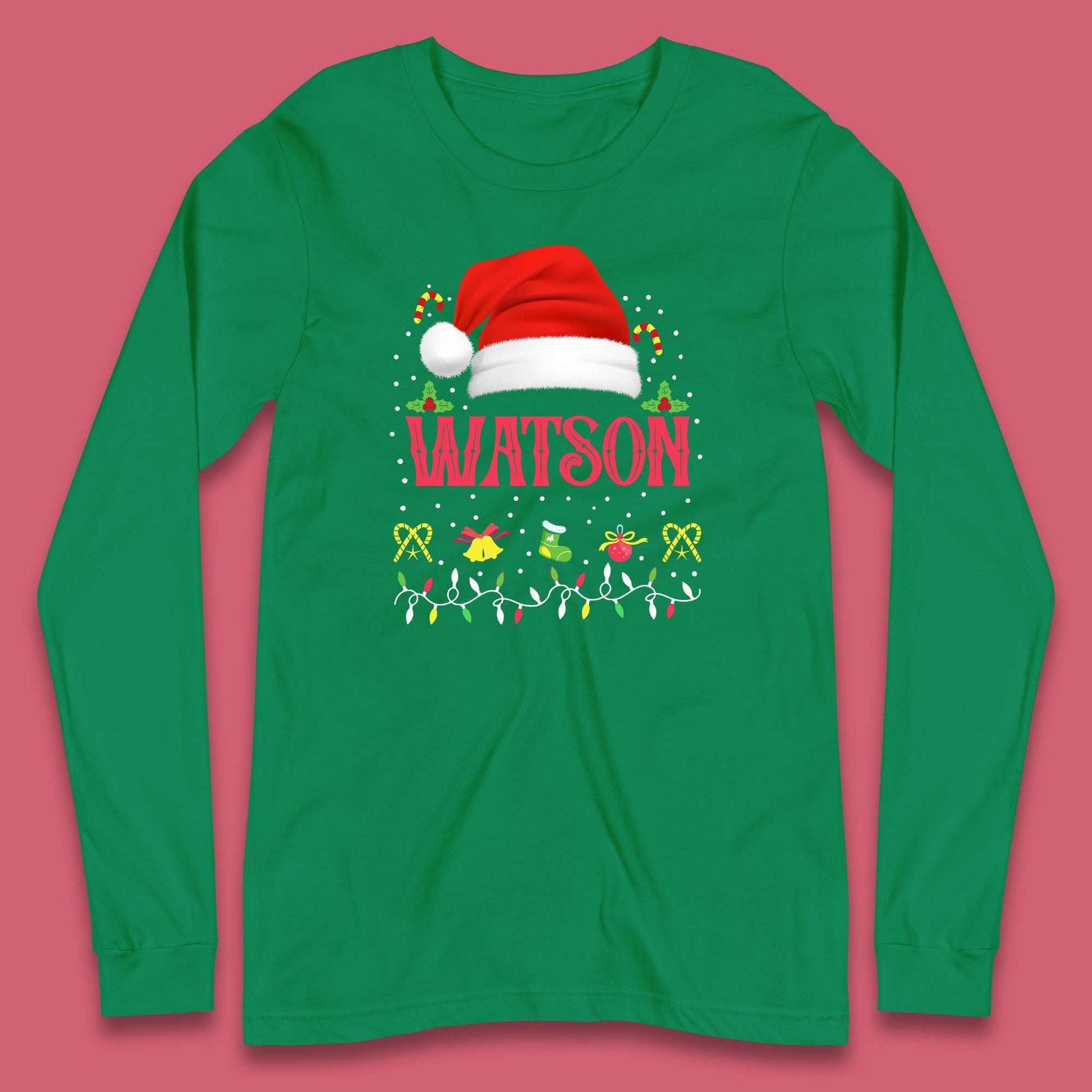 christmas santa claus hat long sleeve t shirt