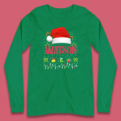 christmas santa claus hat long sleeve t shirt