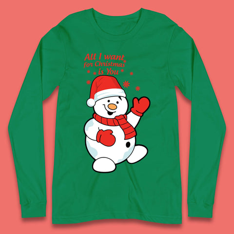 Snowman Christmas Long Sleeve T-Shirt