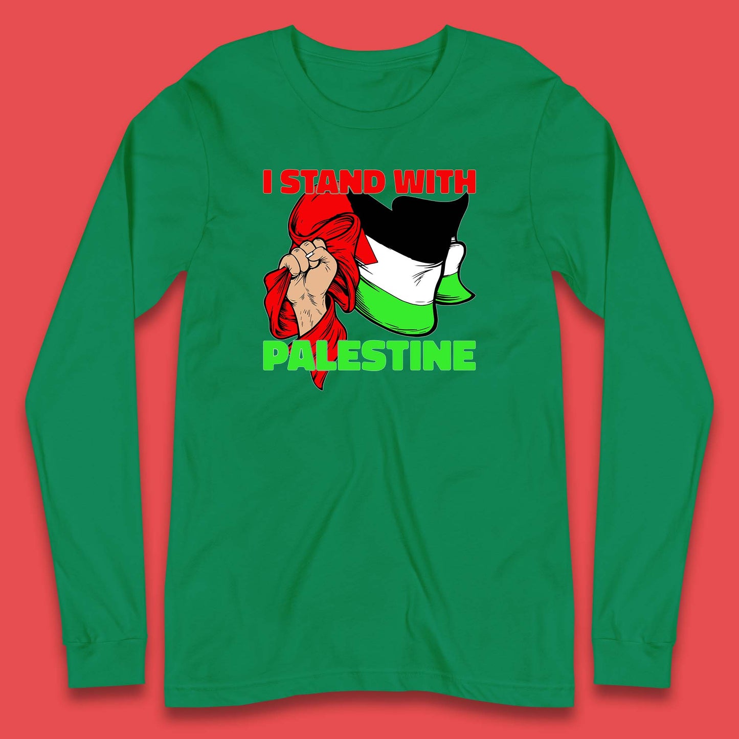 Mens Palestine Long Sleeve Top