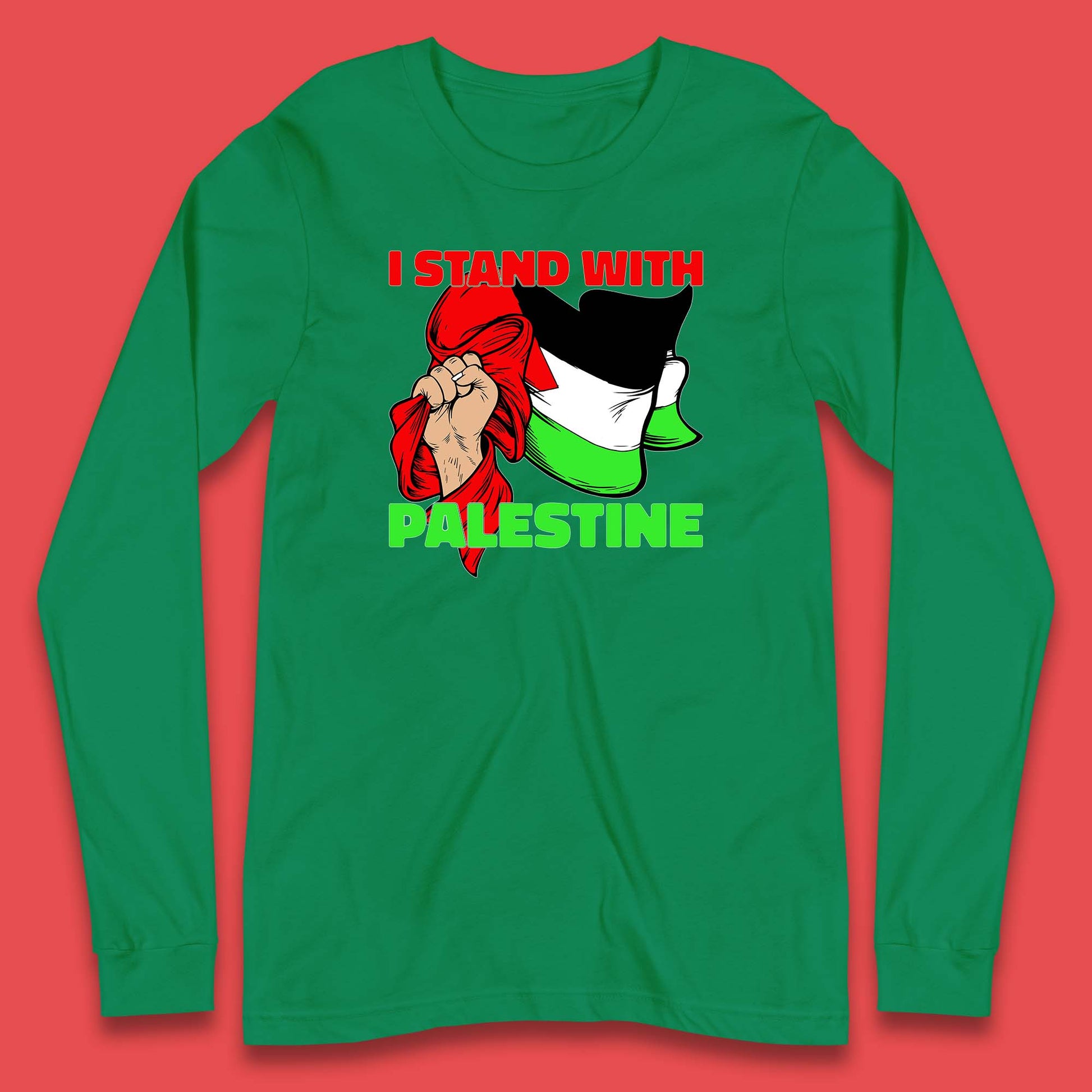 Mens Palestine Long Sleeve Top